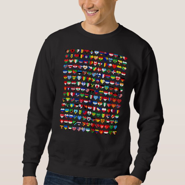 Sweatshirt 195 Drapeaux De Tous Les Pays Du Monde (Devant)