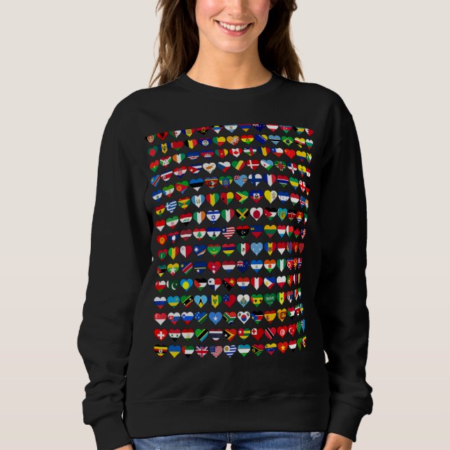 Sweatshirt 195 Drapeaux De Tous Les Pays Du Monde (Devant)