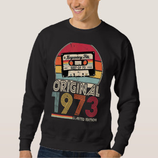 Sweatshirt 1973 Vintage Anniversaire Rétro Hommes Femme