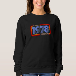 Sweatshirt 1978 Classique Rétro Anniversaire Original B Jour