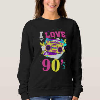 Sweatshirt 1990's 90s I Heart Nineties I Love The 90's Old Sc