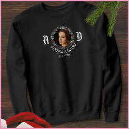 Sweatshirt 1 Photo Monogramme Nom du mari et de la femme Homm