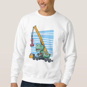 Sweatshirt 1er Anniversaire 1 an Dinosaur Grue Mobile