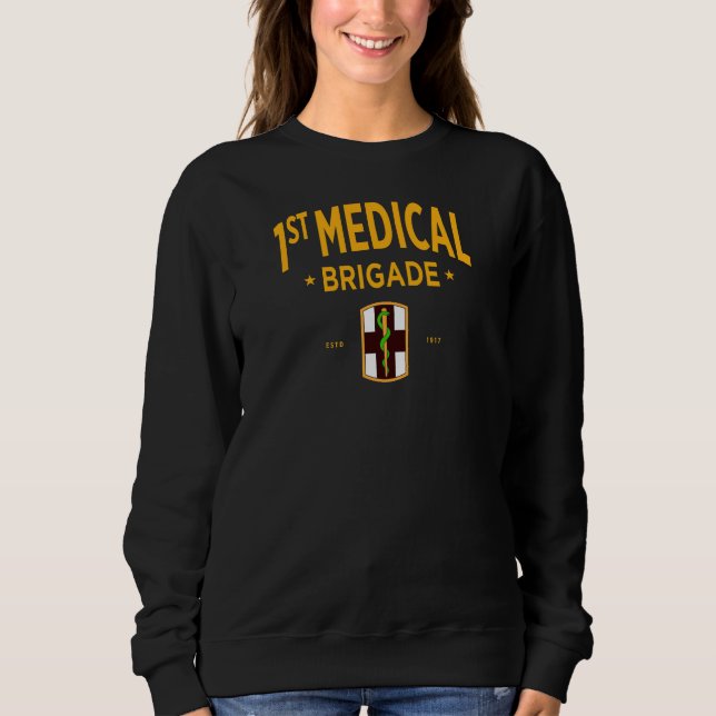 Sweatshirt 1re Brigade Médicale - Femmes militaires américain (Devant)