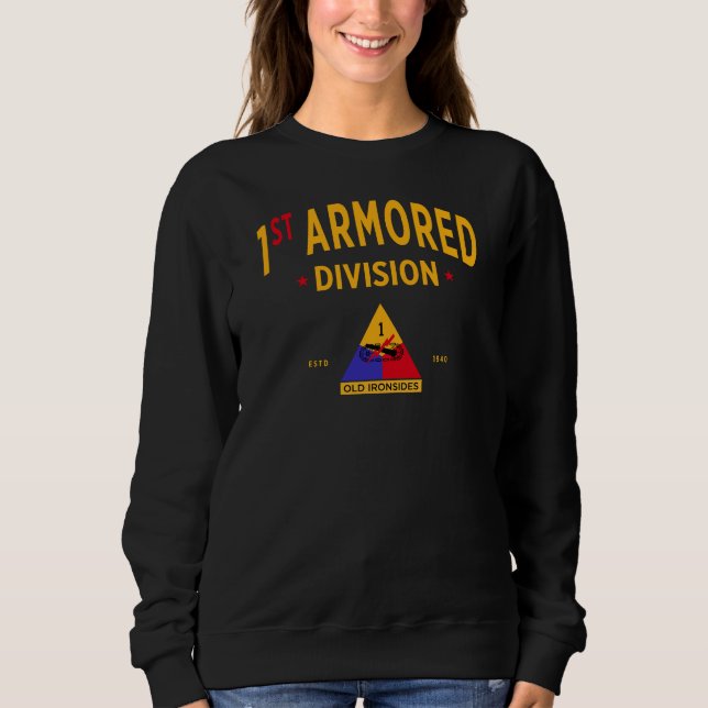 Sweatshirt 1re Division blindée Femmes "Vieux Ironsides" (Devant)