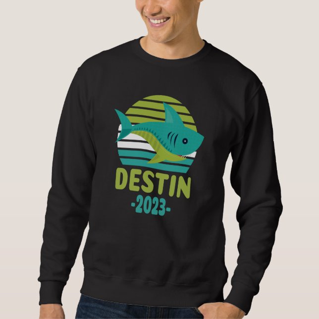 Sweatshirt 2023 Destin Florida Shark (Devant)