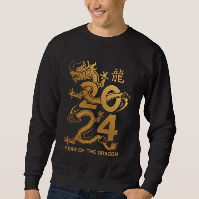 Sweatshirt 2024 Année du Dragon - Dragon de Nouvel An Chinois (Devant)