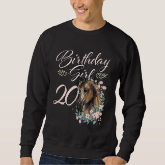 Sweatshirt 20e anniversaire fille Cheval 20 ans Anniversaire