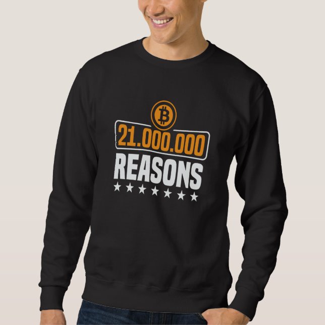 Sweatshirt 21 million reasons to choose BTC bitcoin (Devant)