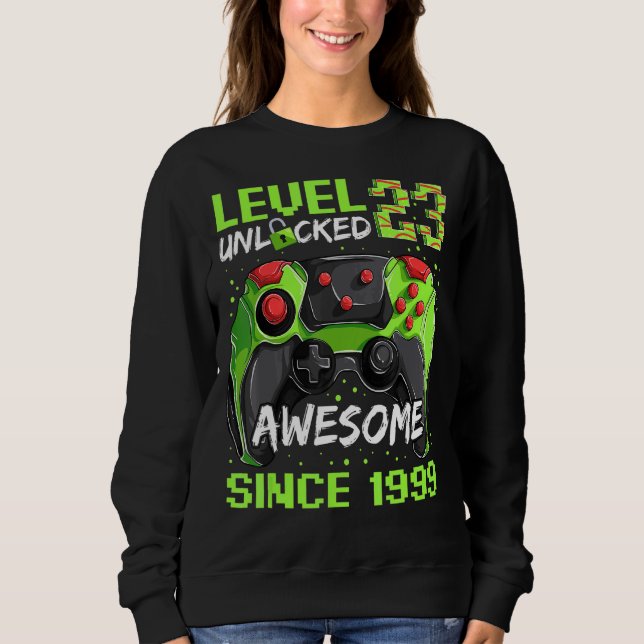 Sweatshirt 23 Ans Joueur Homme Anniversaire Awesome Depuis 19 (Devant)