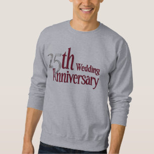 Sweatshirt 25e anniversaire d'argent et de Bourgogne