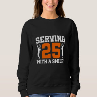 Sweatshirt 25e Anniversaire Tennis 25 Ans Joueur de Tennis Bi