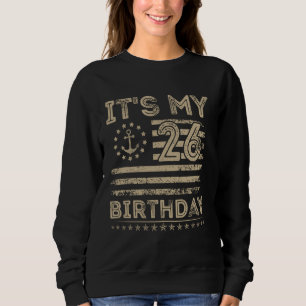 Sweatshirt 26e Anniversaire Marine Américaine Voile Nautique