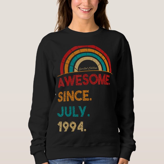 Sweatshirt 28 Ans Awesome depuis Juillet 1994 28e Anniversair (Devant)