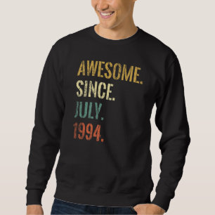 Sweatshirt 28e anniversaire 28 ans stupéfiant depuis juillet