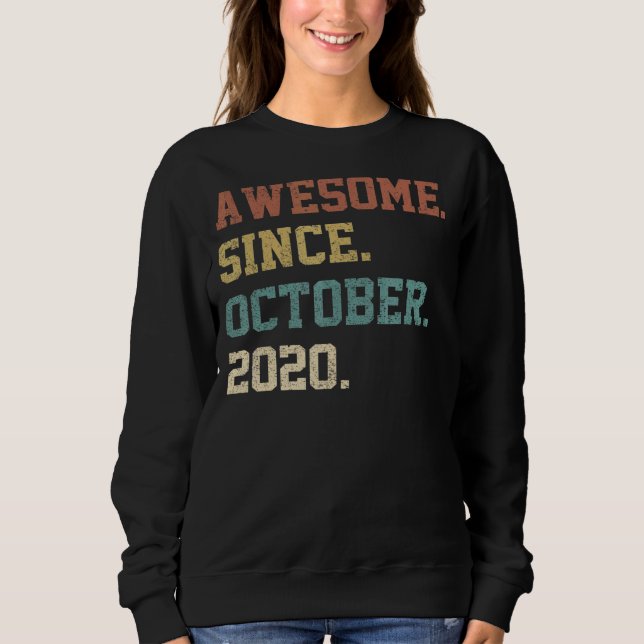 Sweatshirt 2 Ans Funny Awesome depuis Octobre 2020 2e B (Devant)
