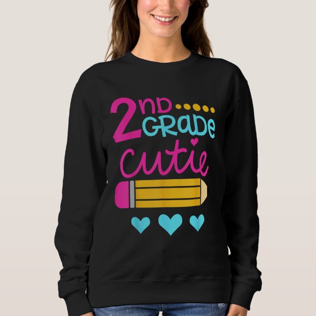 Sweatshirt 2nd Grade Cutie First Day of School Back to School (Devant)