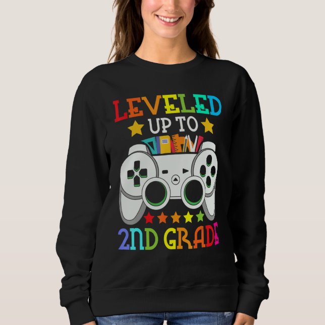 Sweatshirt 2nd Grade Level Unlocked Video Game Back To School (Devant)