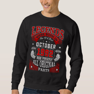 Sweatshirt 30e Anniversaire Légendes Né En Octobre 1992 30 An
