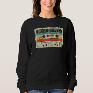 Sweatshirt 31E Anniversaire Meilleur De 1991 Bande De Cassett