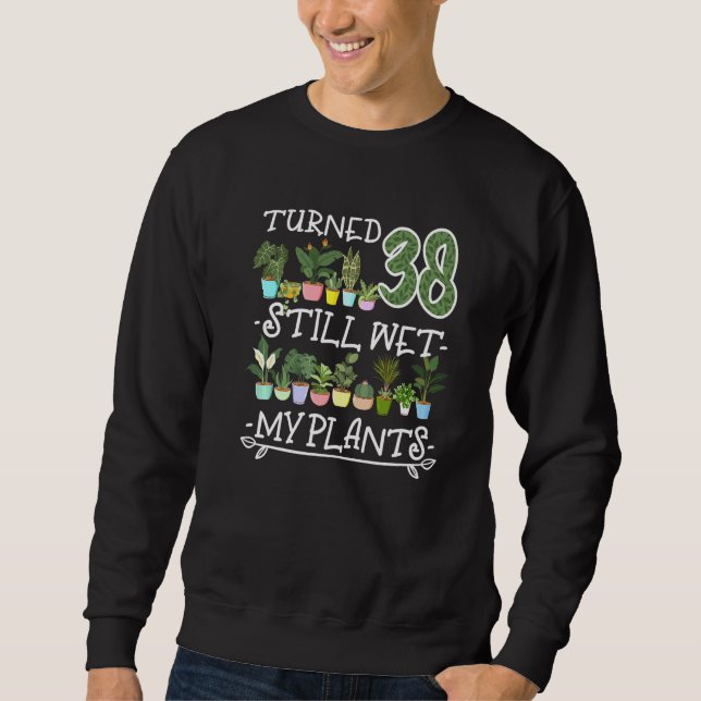 Sweatshirt 38e anniversaire I Succulent I Pot Plante Head I W (Devant)