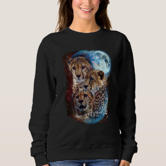 Sweatshirt 3 Moon Cheetah Felidae Wildcat Animal