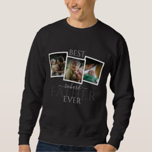 Sweatshirt 3 Photo Collage papa Famille Fête des pères mémora