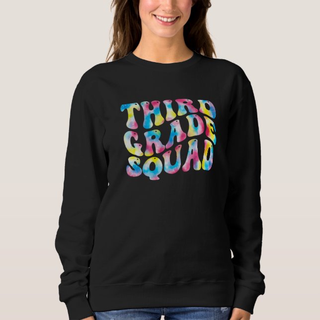 Sweatshirt 3rd Third Grade Squad Teacher Back To School Retro (Devant)
