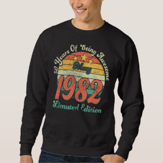Sweatshirt 40 ans Awesome depuis mai 1982 50e anniversaire