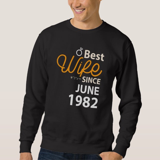 Sweatshirt 40e anniversaire de Mariage Meilleure femme depuis (Devant)