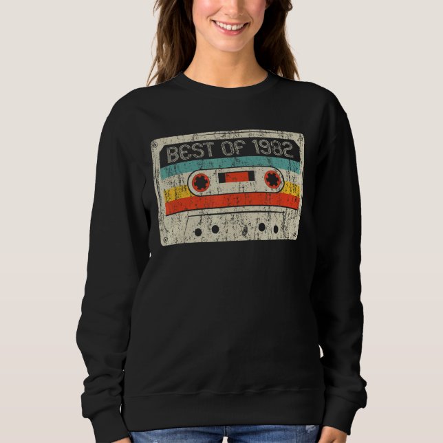 Sweatshirt 40e Anniversaire Meilleur De 1982 Bande De Cassett (Devant)