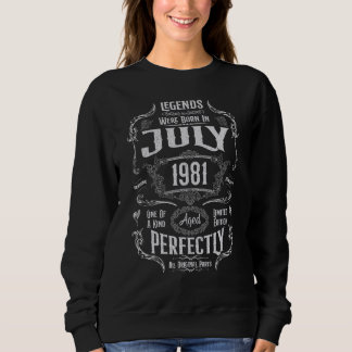 Sweatshirt 41E Anniversaire Légendes Sont Nées En Juillet 198