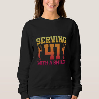 Sweatshirt 41e Anniversaire Tennis 41 Ans Joueur De Tennis Bi