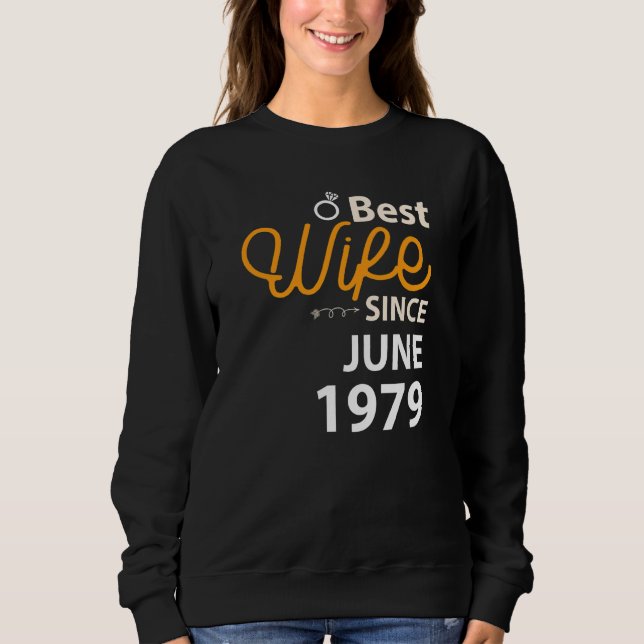 Sweatshirt 43e anniversaire du Mariage Meilleure femme depuis (Devant)