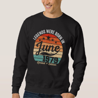 Sweatshirt 43ème Anniversaire vintage Légendes Nées Le 19 Jui