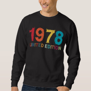 Sweatshirt 44e anniversaire Dames Mens 44 ans 1978 Don 9