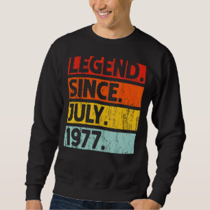 Sweatshirt 45e anniversaire Légende depuis juillet 1977 45 an