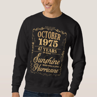 Sweatshirt 47e anniversaire pour lui qui est né 1er octobre