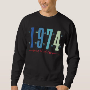 Sweatshirt 48e anniversaire Dames Mens 48 ans 1974