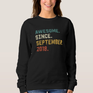Sweatshirt 4 Ancien Awesome depuis Septembre 2018 4e Naissanc