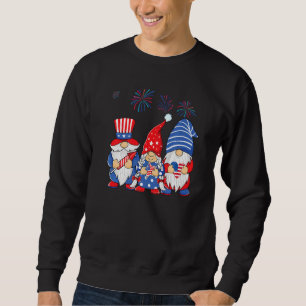 Sweatshirt 4 juillet 2022 Patriotic Gnomes American Usa 1