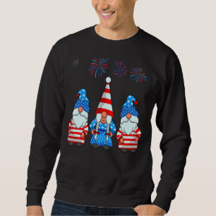 Sweatshirt 4 juillet 2022 Patriotic Gnomes American Usa 2