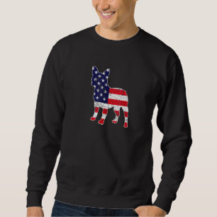 Sweatshirt 4 juillet Anglais Bulldog Graphic Patriotic Amer