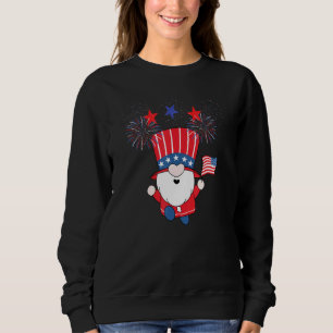 Sweatshirt 4 juillet Casquette Gnome Drapeau américain Feu d'