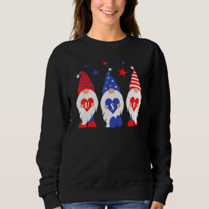 Sweatshirt 4 juillet Drapeau Patriotique Américain Accroché À