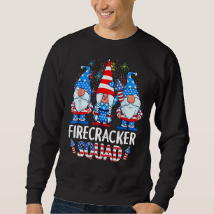 Sweatshirt 4 juillet Éclairage Gnomes Feu d'artifice