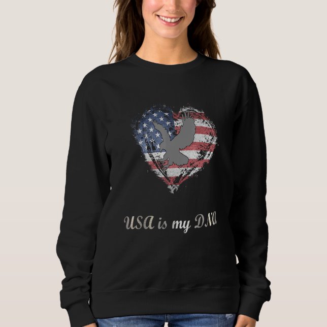 Sweatshirt 4 juillet Fête de l'Indépendance avec drapeau amér (Devant)