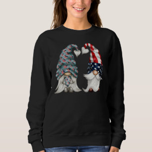 Sweatshirt 4 juillet Gnomies Pour Fière Vétéran Deux Patriote