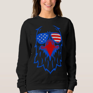 Sweatshirt 4 juillet Jour de l'indépendance de l'aigle améric