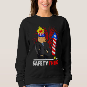 Sweatshirt 4 juillet Patriotic Fireworks Safety Troisième Che